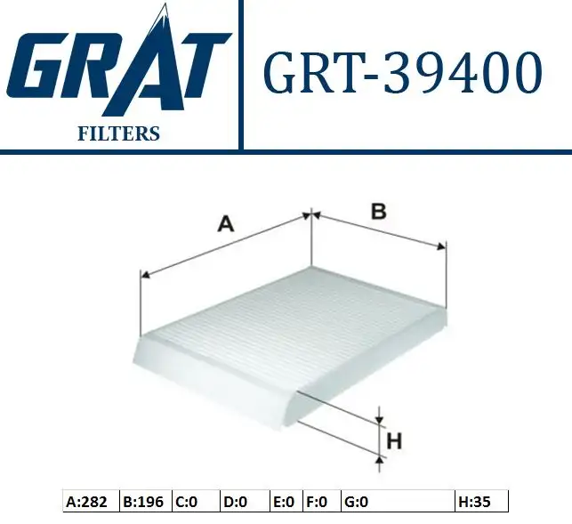 GRAT 39400 Polen Filtresi 30767022