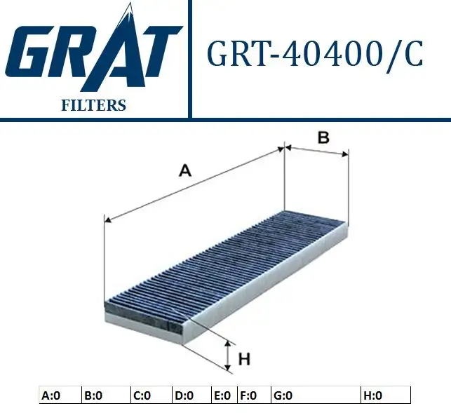 GRAT 40400C Polen Filtresi (Karbonlu) 64319127516