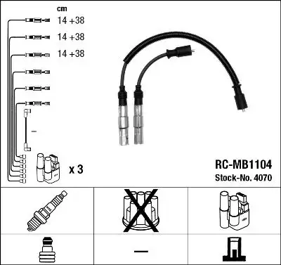 NGK 4070 (RCMB1104) Buji Kablosu