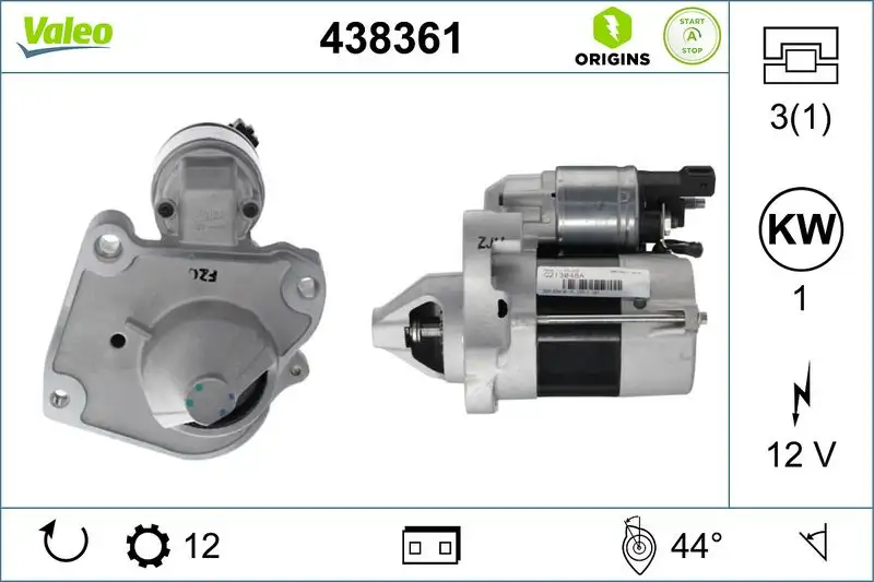 VALEO 438361 Marş Motoru 9812715380