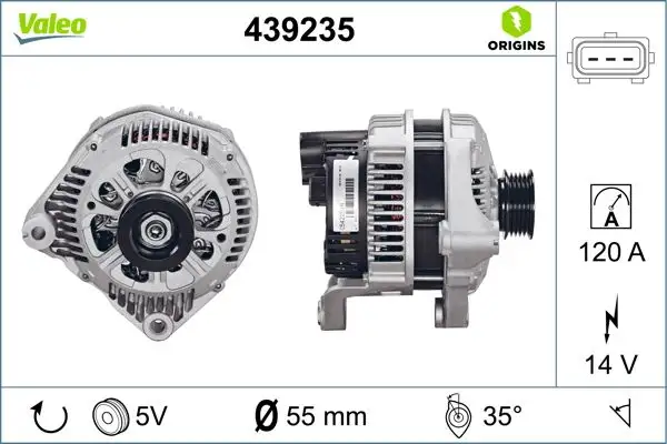 VALEO 439235 Şarj Dinamosu 12312247405