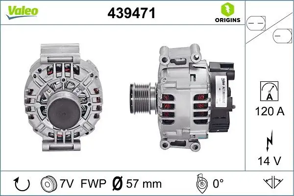VALEO 439471 Şarj Dinamosu A2711540902