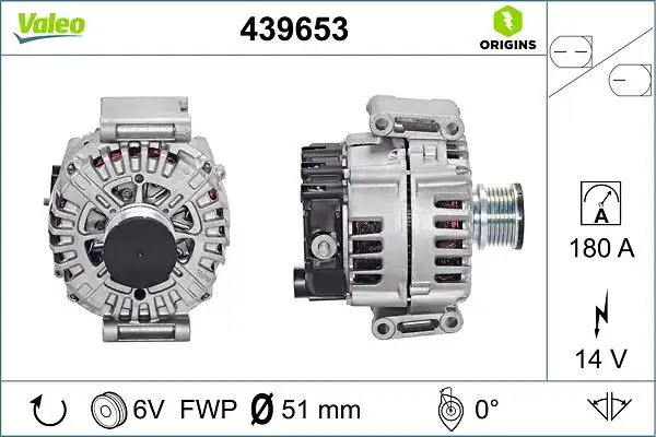 VALEO 439653 Şarj Dinamosu A0131546802