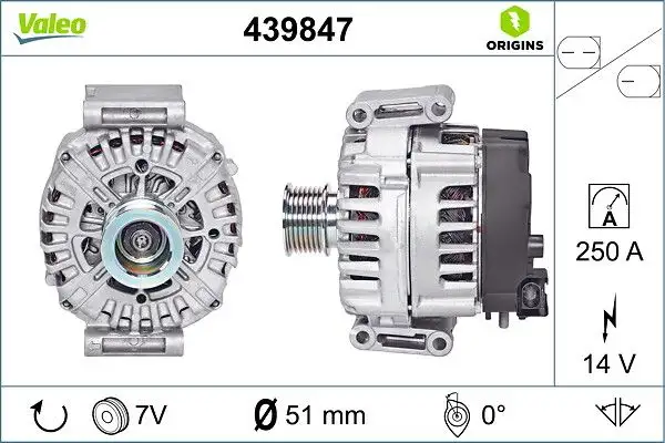VALEO 439847 Şarj Dinamosu A0009060822