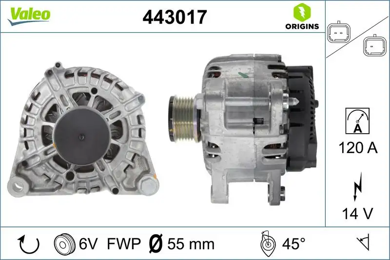 VALEO 443017 Şarj Dinamosu