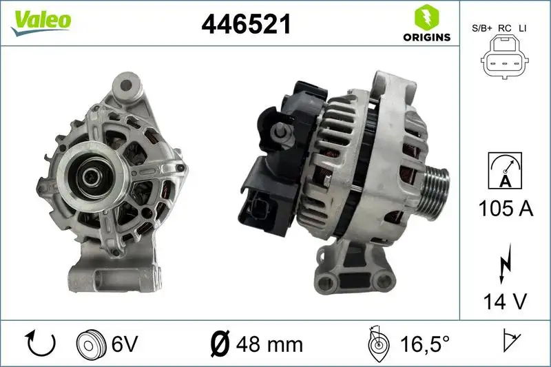 VALEO 446521 Şarj Dinamosu