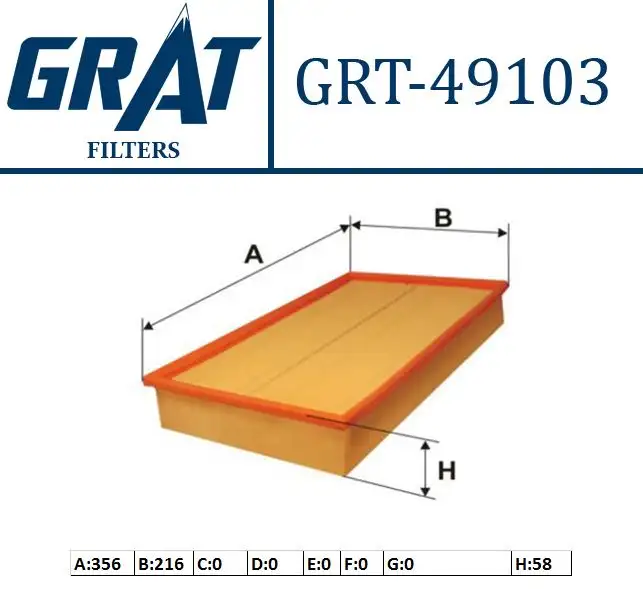 GRAT 49103 Hava Filtresi 9186361