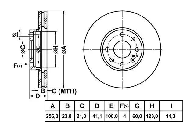 MGA 50134 Ön Fren Diski 569059