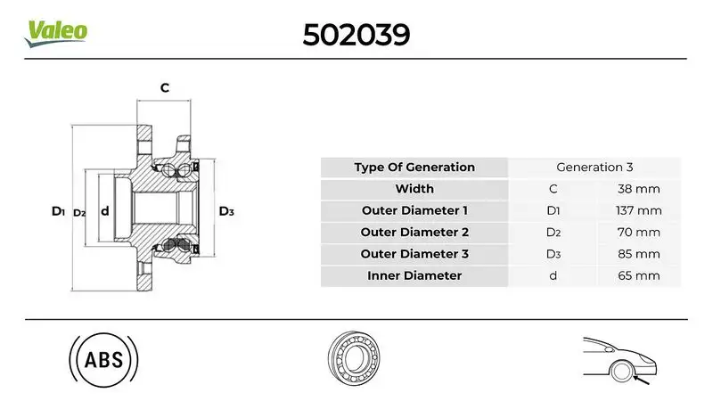 VALEO 502039 Ön Poyra 1603254