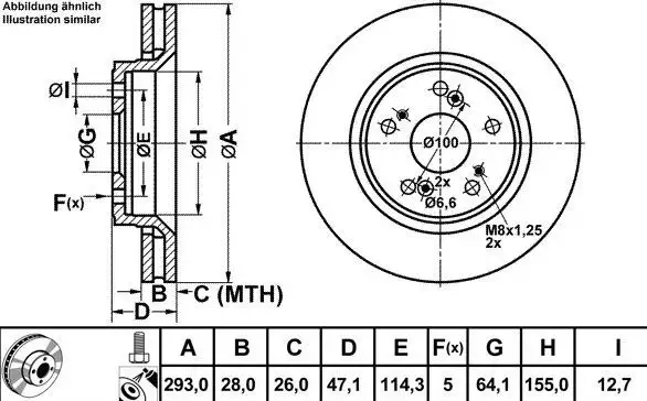 MGA 50307 Ön Fren Diski 45251SWWG01