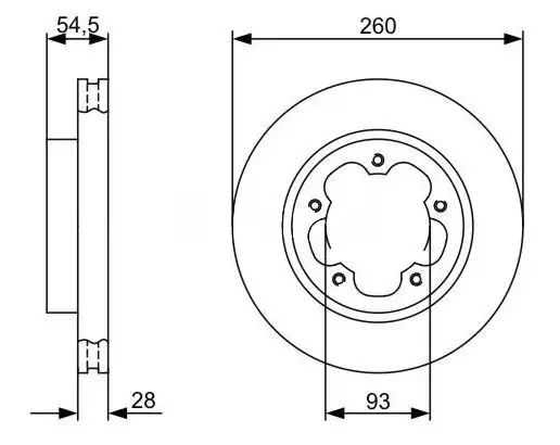 MGA 50453 Ön Fren Diski 6C111125BA