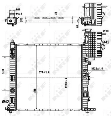 NRF 50581 Radyatör A6385012201