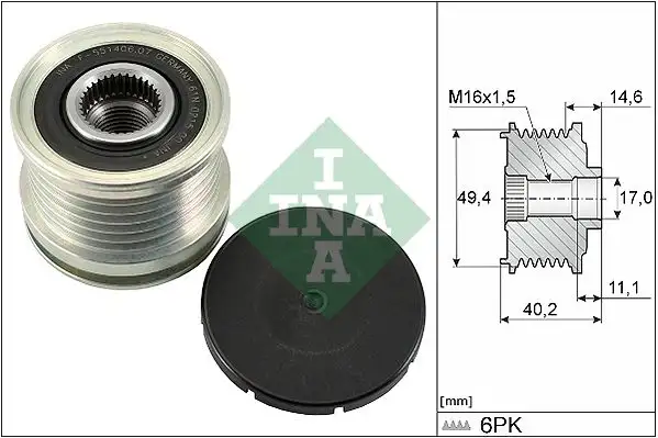 INA 535012410 Alternatör Kasnağı