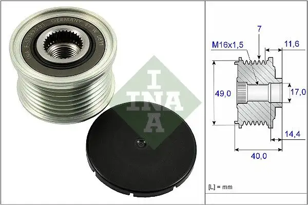 INA 535025410 Alternatör Kasnağı 12317560989