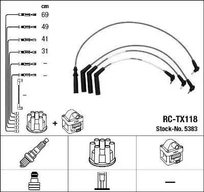 NGK 5383 (RCTX118) Buji Kablosu 9091922329
