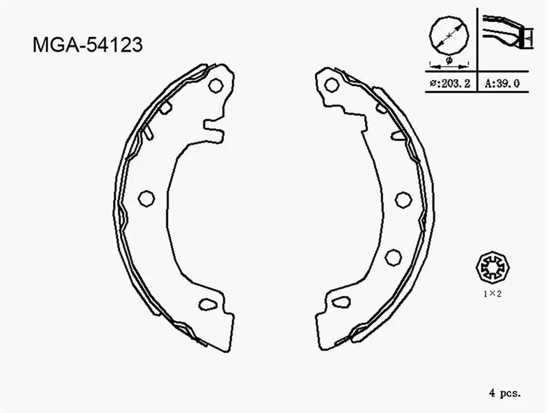 MGA 54123 Arka Fren Balatası 7701207266