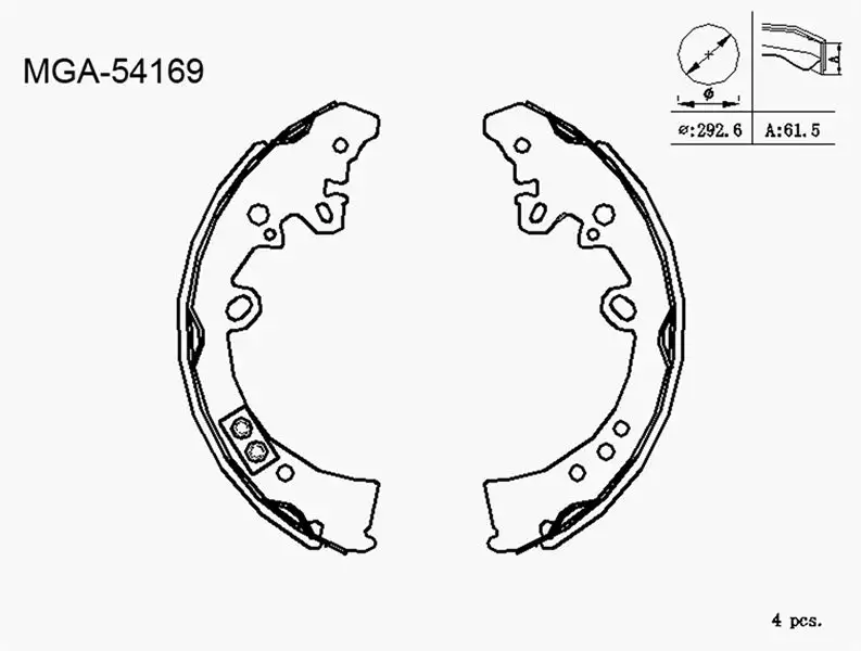MGA 54169 Arka Fren Balatası 044950K120