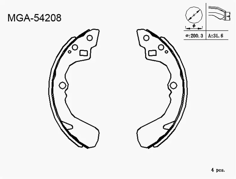 MGA 54208 Arka Fren Balatası 449587708