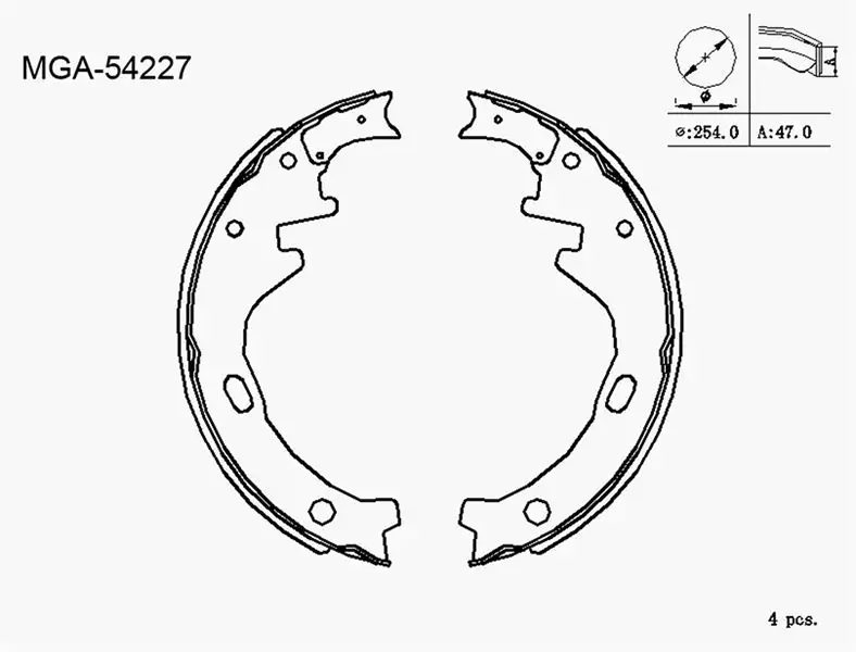 MGA 54227 Arka Fren Balatası 44060T6025