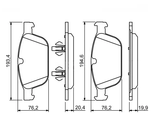 MGA 55663 Ön Fren Balatası 30793943