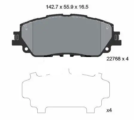 MGA 55755 Ön Fren Balatası 0446576010