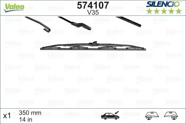VALEO 574107 Arka Silecek Süpürgesi