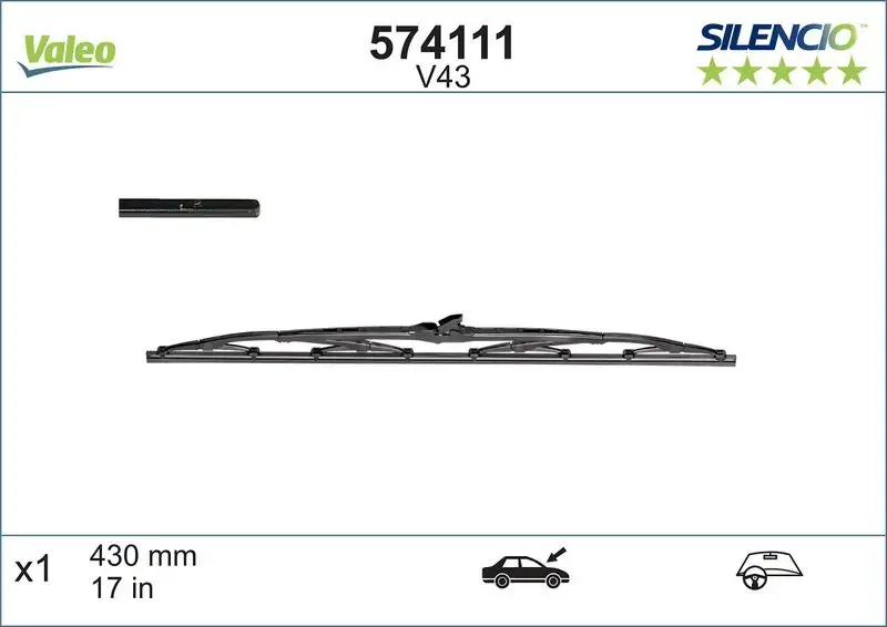 VALEO 574111 Silecek Süpürgesi (Tek)