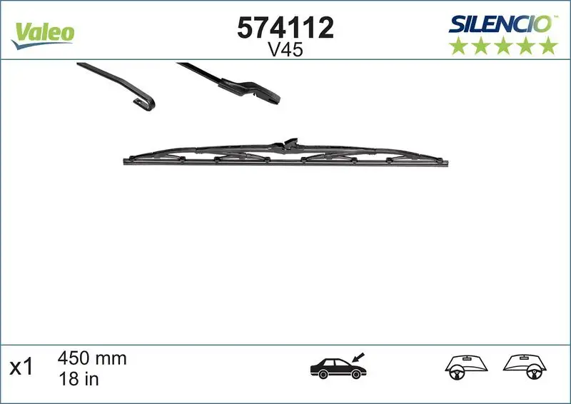 VALEO 574112 Arka Silecek Süpürgesi