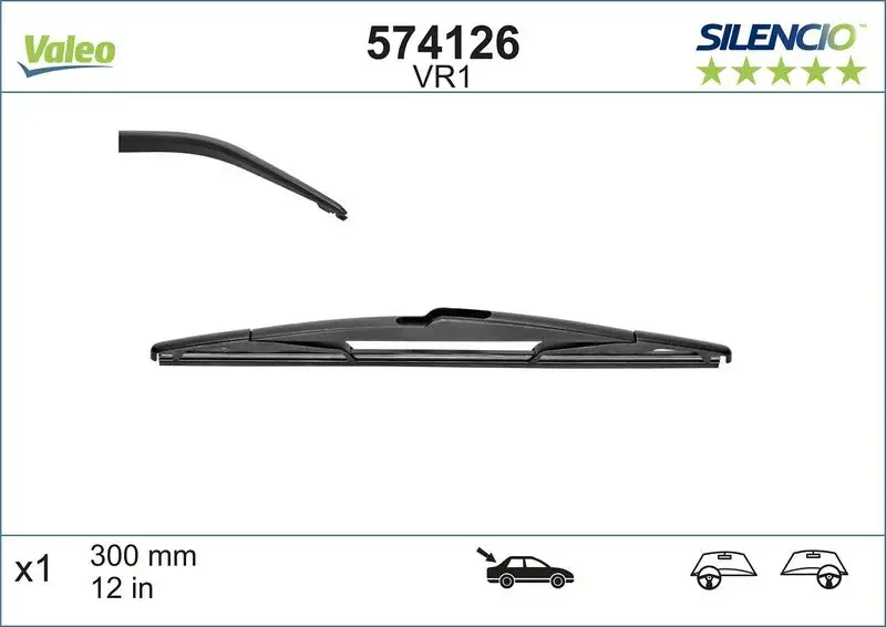 VALEO 574126 Arka Silecek Süpürgesi