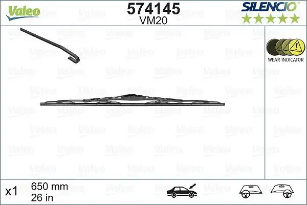VALEO 574145 Silecek Süpürgesi (Tek)