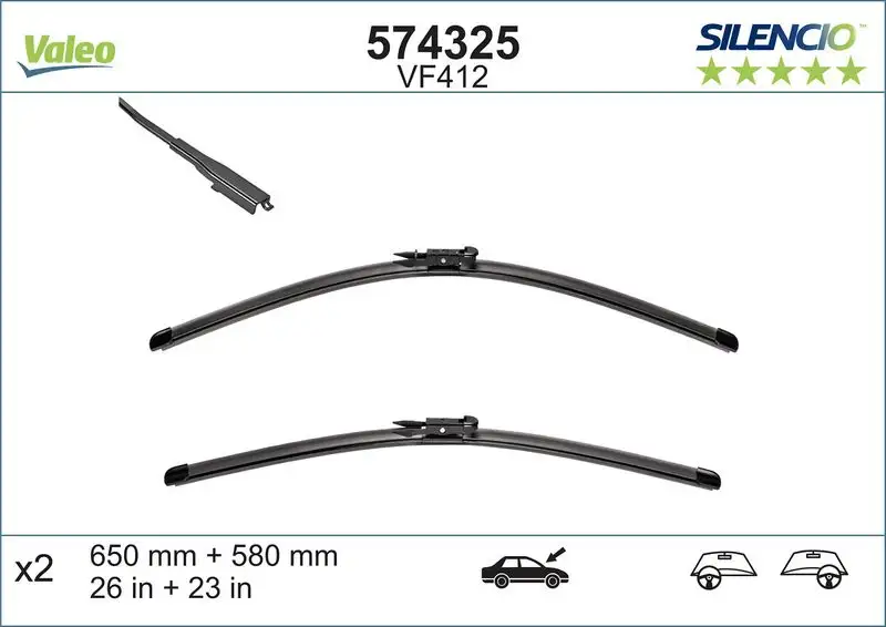 VALEO 574325 Silecek Süpürgesi (Takım)