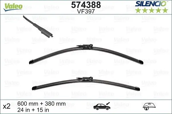 VALEO 574388 Silecek Süpürgesi (Takım) 28890JD910