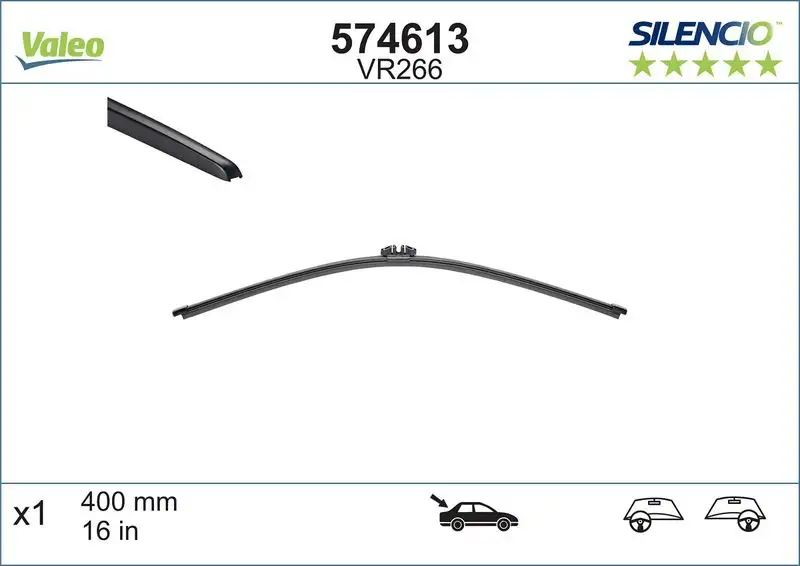 VALEO 574613 Arka Silecek Süpürgesi
