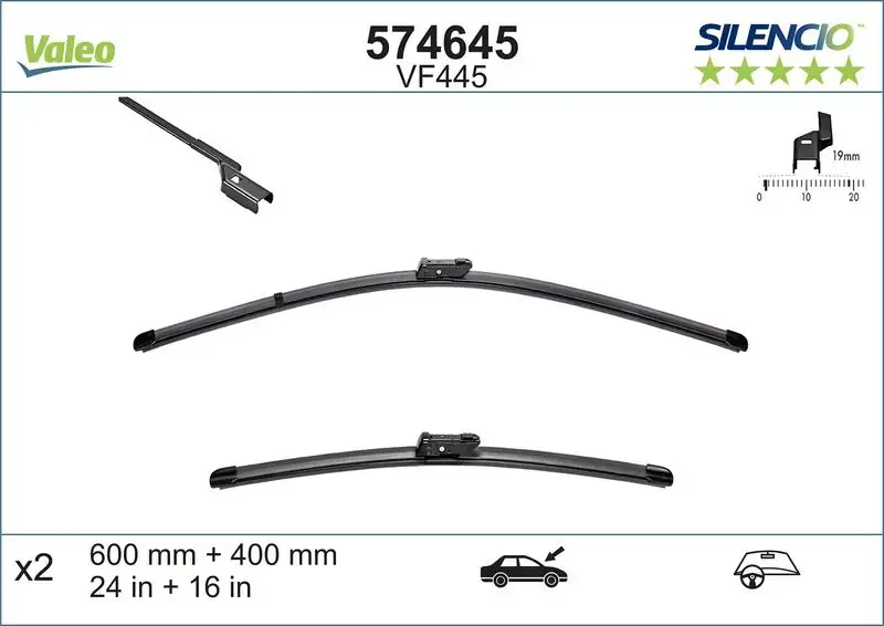 VALEO 574645 Silecek Süpürgesi (Takım)