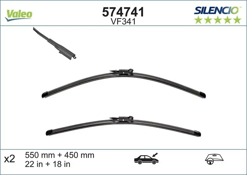 VALEO 574741 Silecek Süpürgesi (Takım) 61615A43583