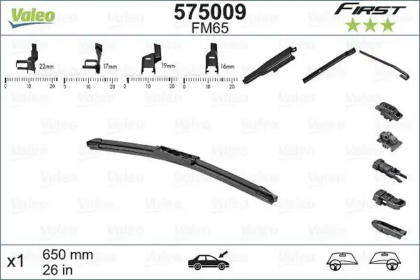 VALEO 575009 Silecek Süpürgesi (Tek) 288902165R