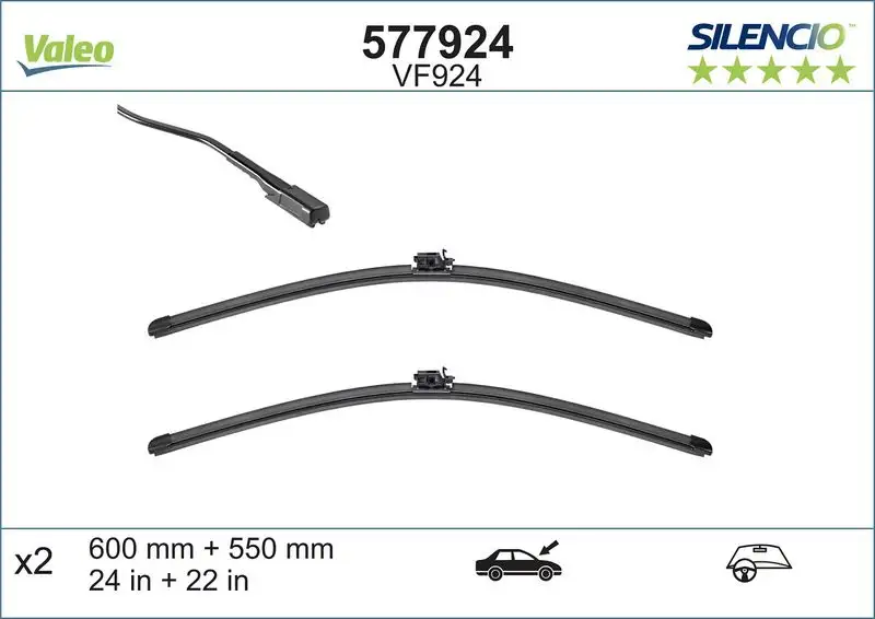 VALEO 577924 Silecek Süpürgesi (Takım) A2138205701
