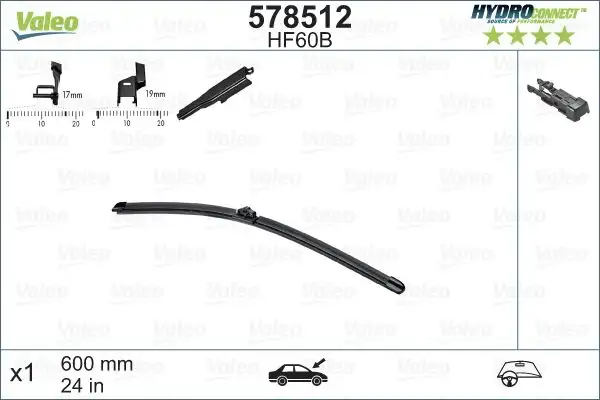 VALEO 578512 Silecek Süpürgesi (Tek)