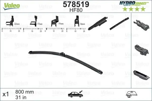 VALEO 578519 Silecek Süpürgesi (Tek)