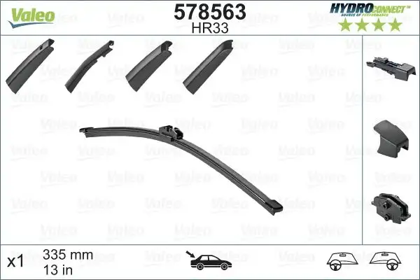 VALEO 578563 Arka Silecek Süpürgesi