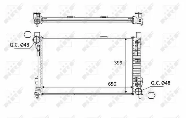 NRF 58390 Radyatör A2035004703