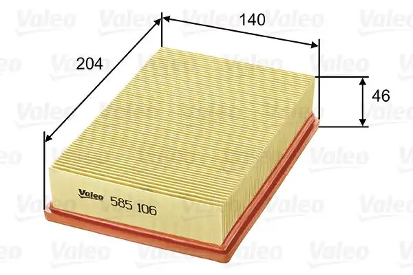VALEO 585106 Hava Filtresi