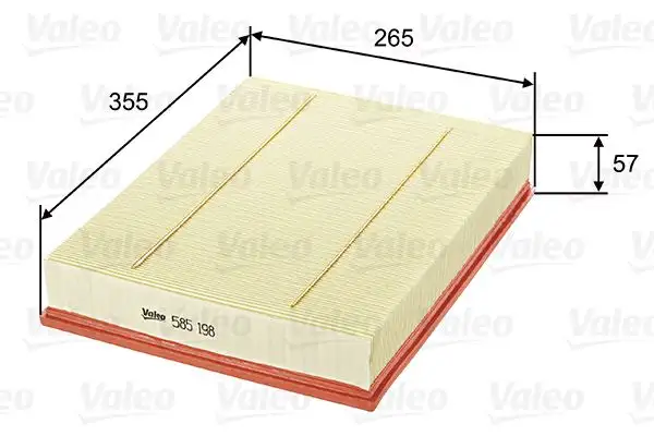 VALEO 585198 Hava Filtresi