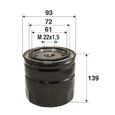 VALEO 586055 Yağ Filtresi