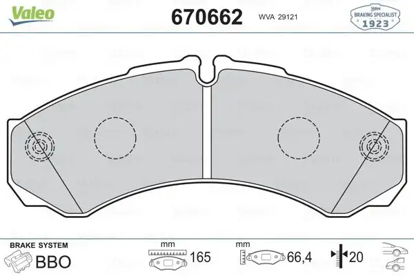 VALEO 670662 Fren Balatası