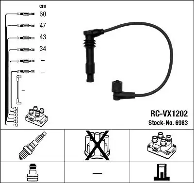NGK 6983 (RCVX1202) Buji Kablosu