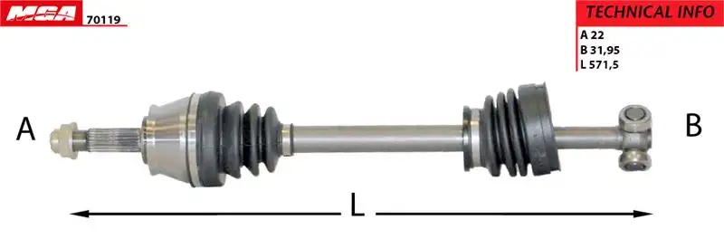 MGA 70119 Ön Aks (Sol) 46307506