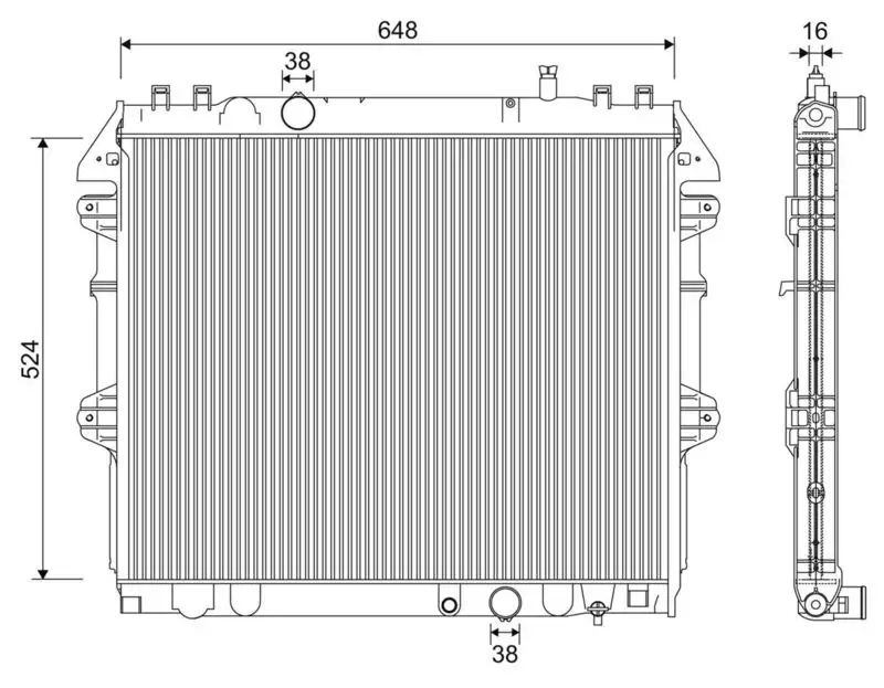VALEO 701345 Radyatör 164000L140