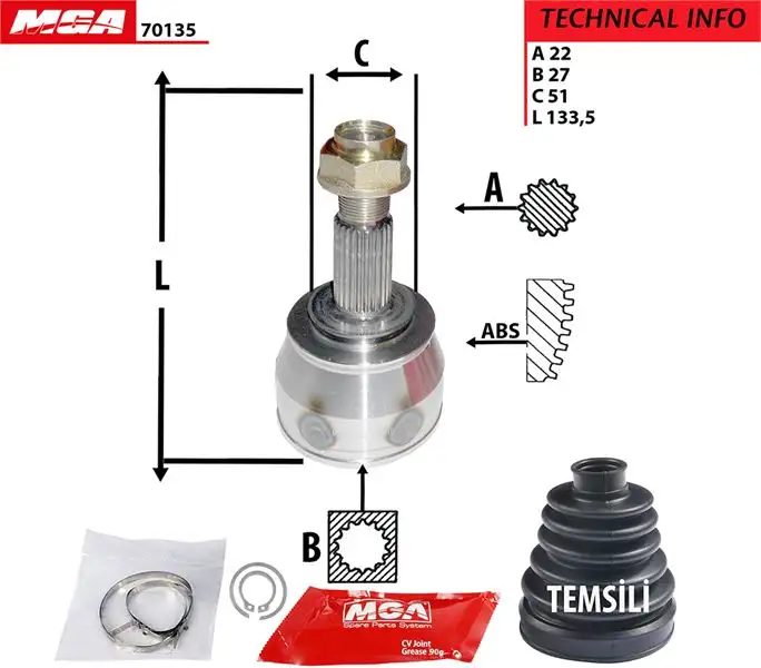 MGA 70135 Aks Kafası (Dış) 46308519