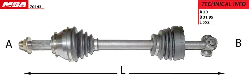 MGA 70143 Ön Aks (Sol) 7637734
